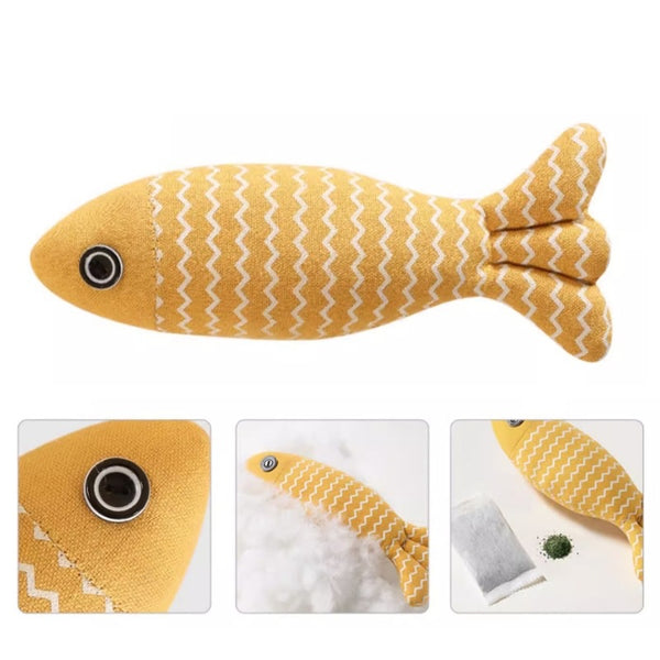 Fish Shaped Catnip Toy - Engaging and Safe Toy for Your Feline Friend