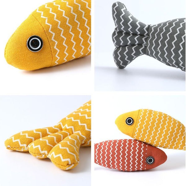 Fish Shaped Catnip Toy - Engaging and Safe Toy for Your Feline Friend