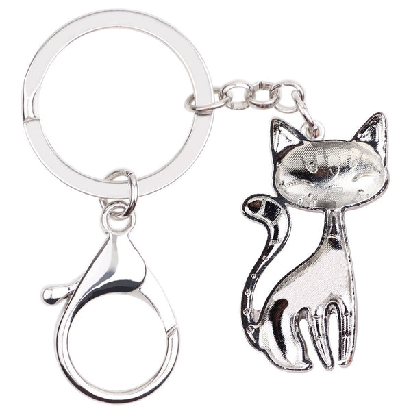 Colorful Kitty Keychain - Adorable Cat