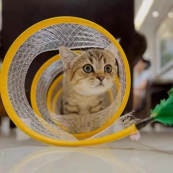 Complete Cat Entertainment Bundle: Magic Scratching Board, Interactive Bird Toy, and a FREE Adventure Tunnel included