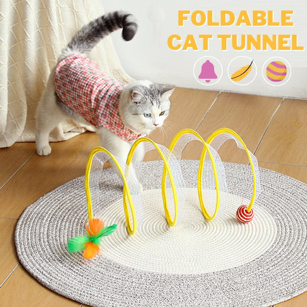 Ultimate Cat Play Pack: Bird Toy, Adventure Tunnel & Pompom Cat Ball Set (Buy 2 Get 1 Free)