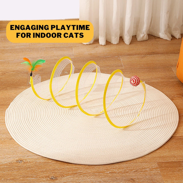 Complete Cat Entertainment Bundle: Magic Scratching Board, Interactive Bird Toy, and a FREE Adventure Tunnel included