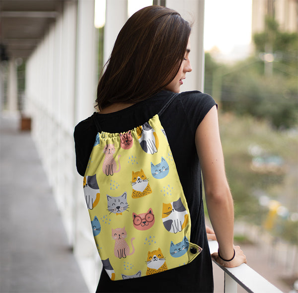 Kitty Style Outdoor Drawstring Bag