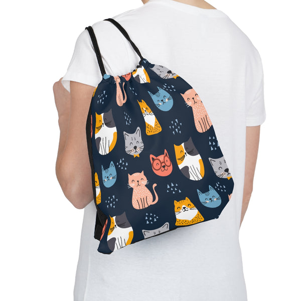 Kitty Style Outdoor Drawstring Bag